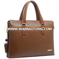 Split Cowhide Leather Multifunctional Business Men Office Bag